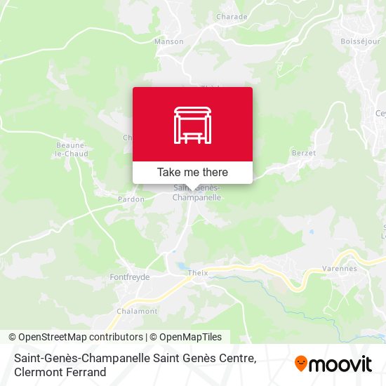 Saint-Genès-Champanelle Saint Genès Centre map