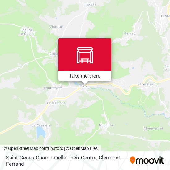 Saint-Genès-Champanelle Theix Centre map