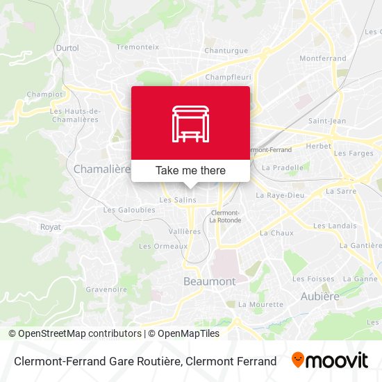 Clermont-Ferrand Gare Routière map