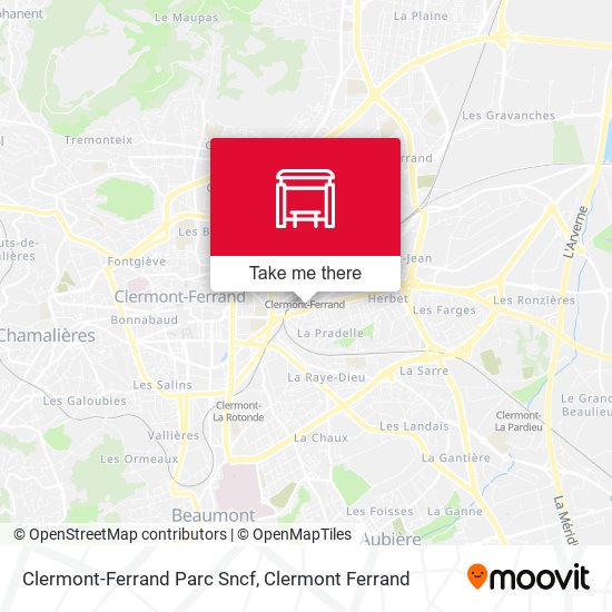 Clermont-Ferrand Parc Sncf map