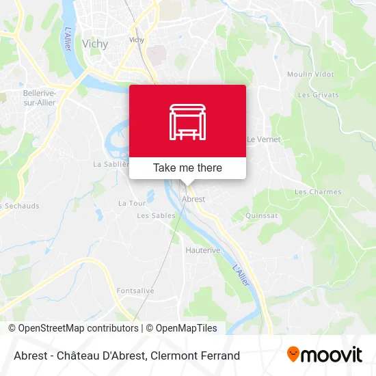 Abrest - Château D'Abrest map