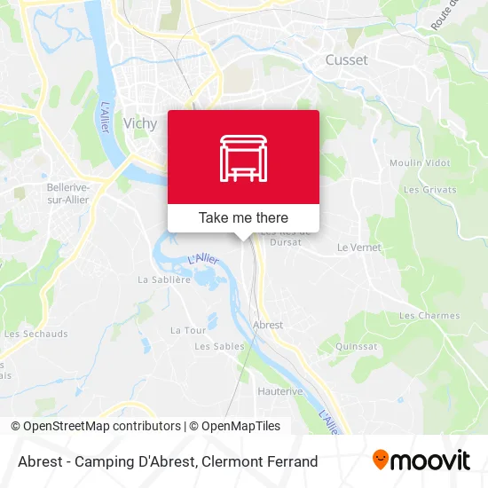 Abrest - Camping D'Abrest map