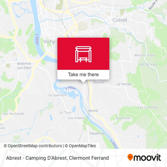 Abrest - Camping D'Abrest map