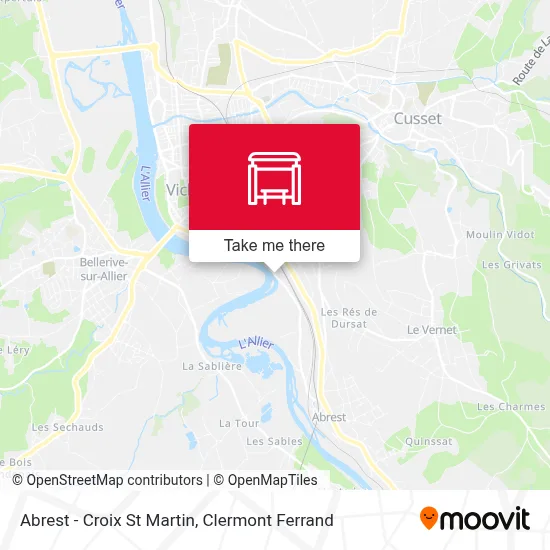 Abrest - Croix St Martin map