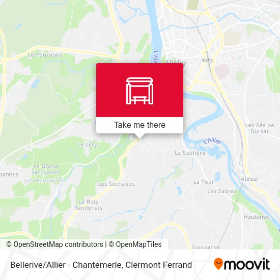 Bellerive/Allier - Chantemerle map
