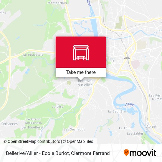 Mapa Bellerive / Allier - Ecole Burlot