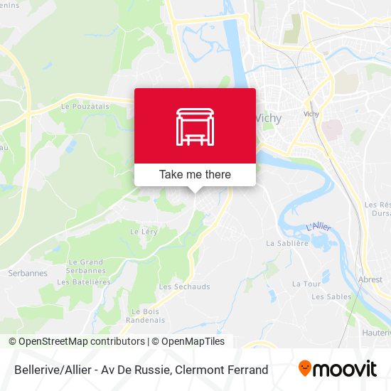 Bellerive / Allier - Av De Russie map
