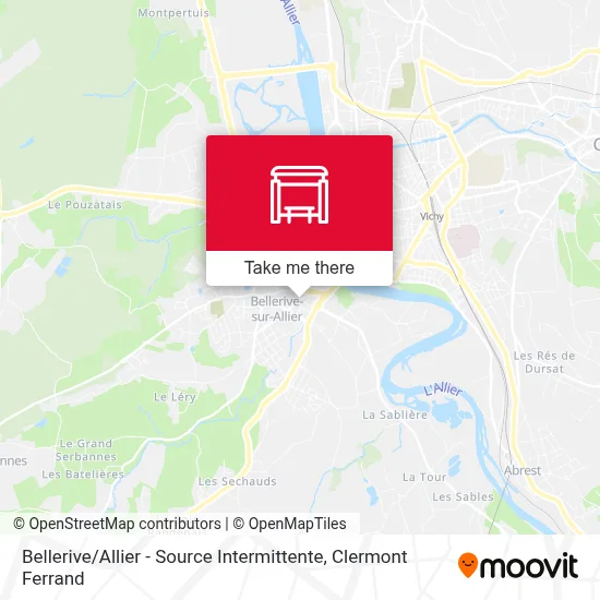 Bellerive / Allier - Source Intermittente map