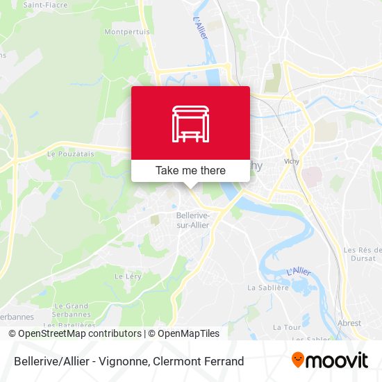 Mapa Bellerive/Allier - Vignonne