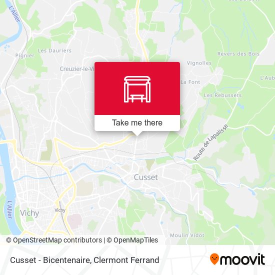 Cusset - Bicentenaire map