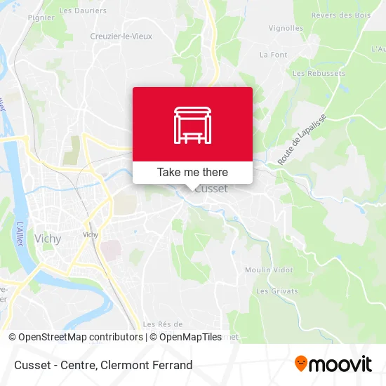Cusset - Centre map