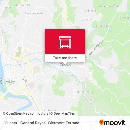 Cusset - General Raynal map