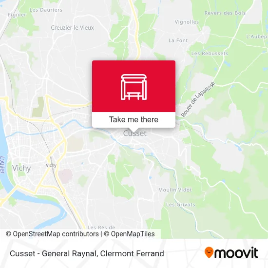 Cusset - General Raynal map