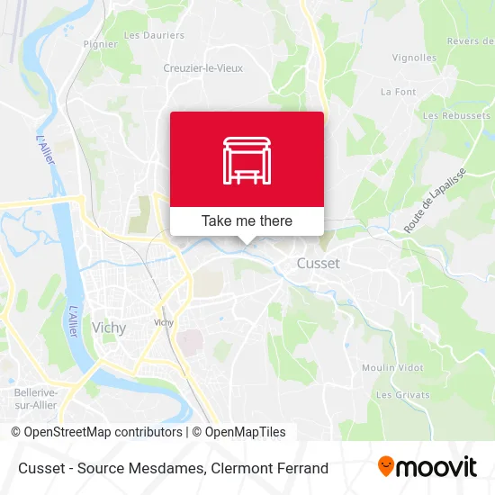 Cusset - Source Mesdames map