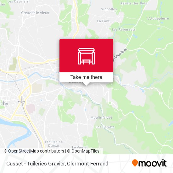 Cusset - Tuileries Gravier map