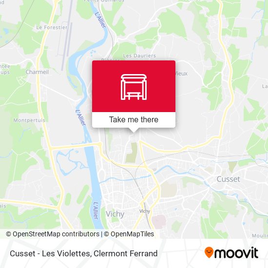 Mapa Cusset - Les Violettes