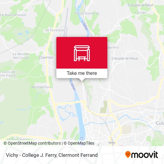 Vichy - College J. Ferry map
