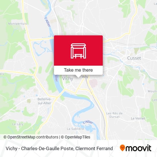 Vichy - Charles-De-Gaulle Poste map