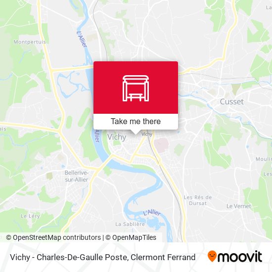 Vichy - Charles-De-Gaulle Poste map