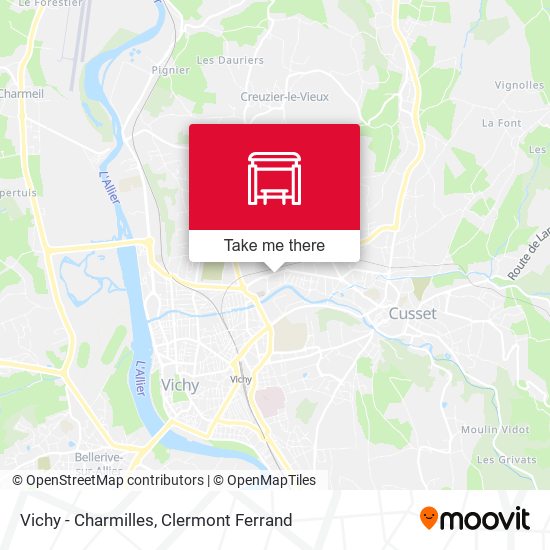 Vichy - Charmilles map