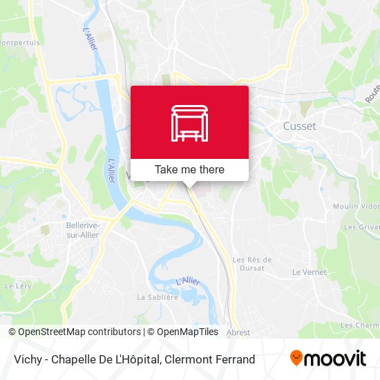 Vichy - Chapelle De L'Hôpital map