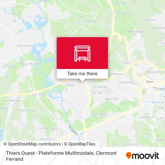Thiers Ouest - Plateforme Multimodale map