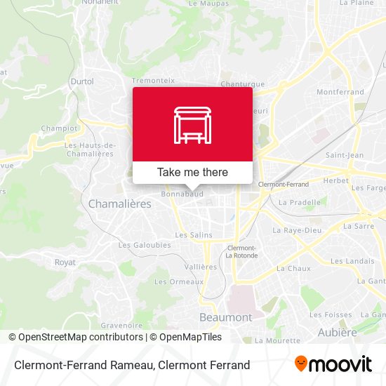 Mapa Clermont-Ferrand Rameau