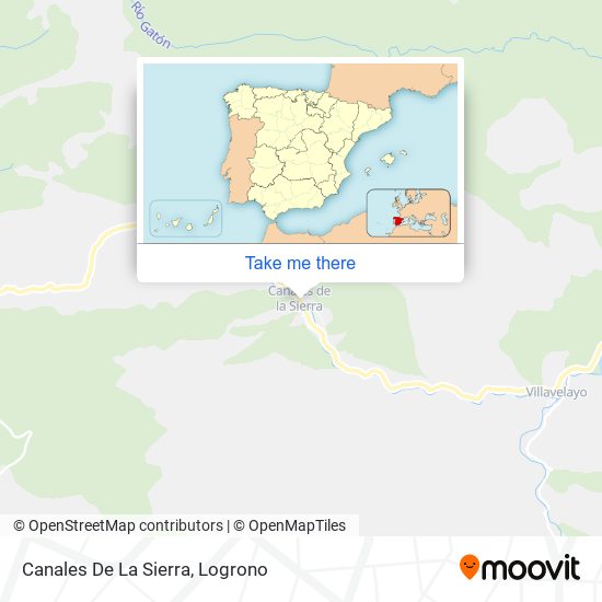 mapa Canales De La Sierra