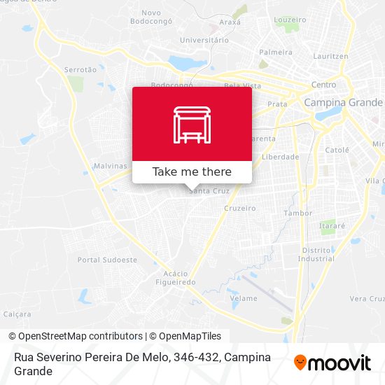 Mapa Rua Severino Pereira De Melo, 346-432