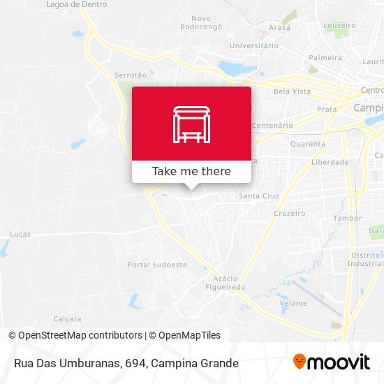 Rua Das Umburanas, 694 map