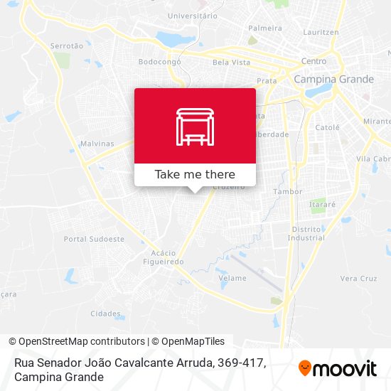 Mapa Rua Senador João Cavalcante Arruda, 369-417