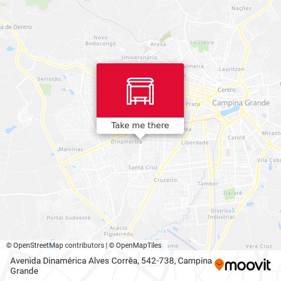 Avenida Dinamérica Alves Corrêa, 542-738 map