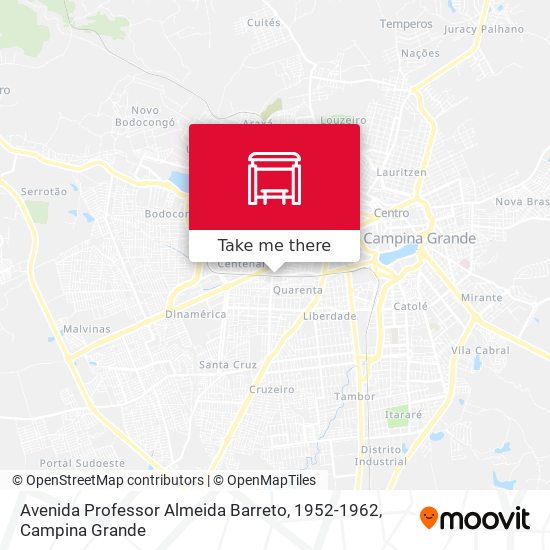Mapa Avenida Professor Almeida Barreto, 1952-1962