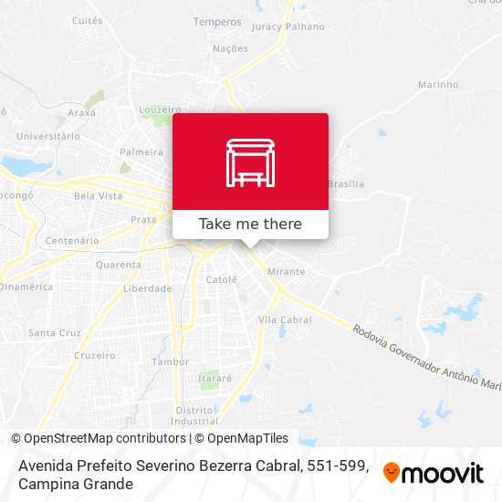 Avenida Prefeito Severino Bezerra Cabral, 551-599 map