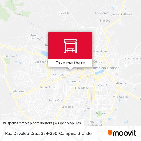 Mapa Rua Osvaldo Cruz, 374-390