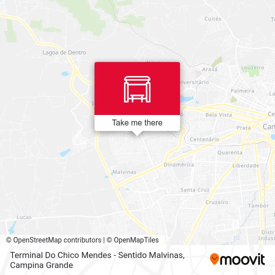 Terminal Do Chico Mendes - Sentido Malvinas map