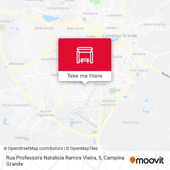 Mapa Rua Professora Natalícia Ramos Vieira, 5