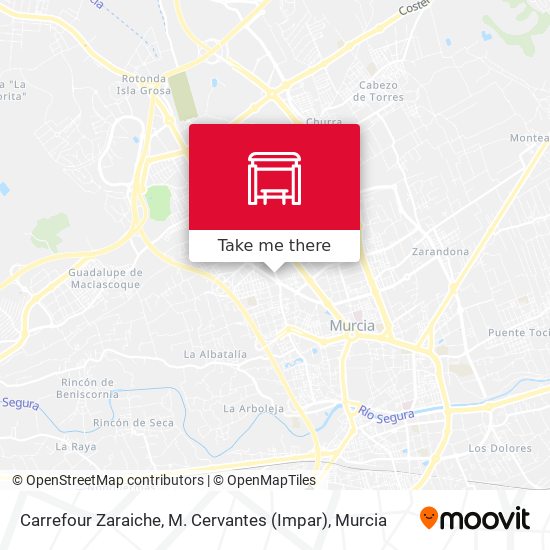 Carrefour Zaraiche, M. Cervantes (Impar) map