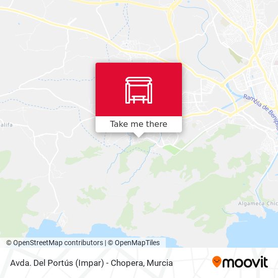 Avda. Del Portús (Impar) - Chopera map