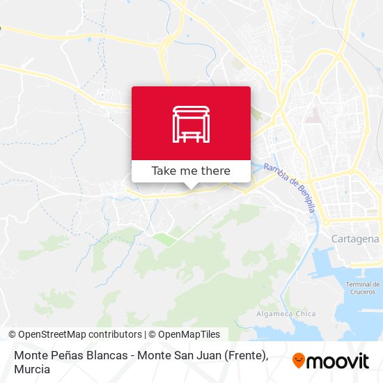 Monte Peñas Blancas - Monte San Juan (Frente) map