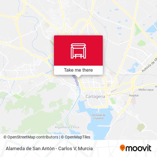 Alameda de San Antón - Carlos V map