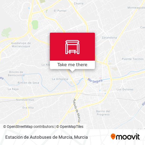 Estación de Autobuses de Murcia map
