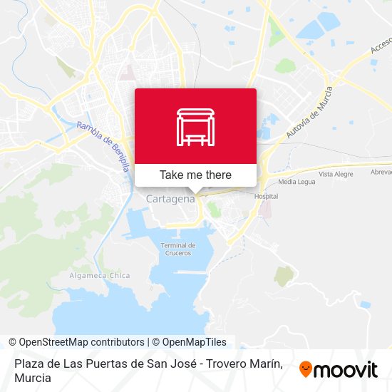 Plaza de Las Puertas de San José - Trovero Marín map