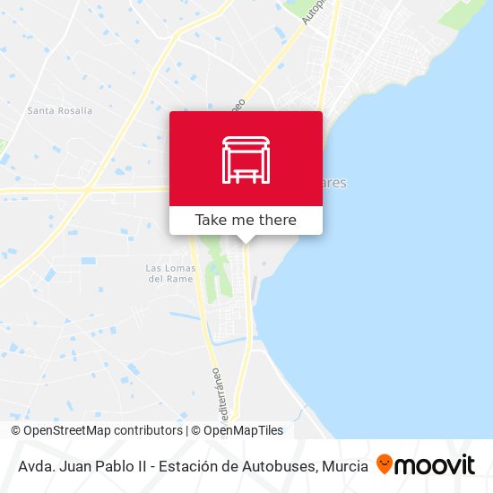 Avda. Juan Pablo II - Estación de Autobuses map