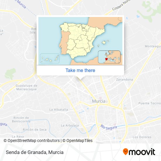 Senda de Granada map