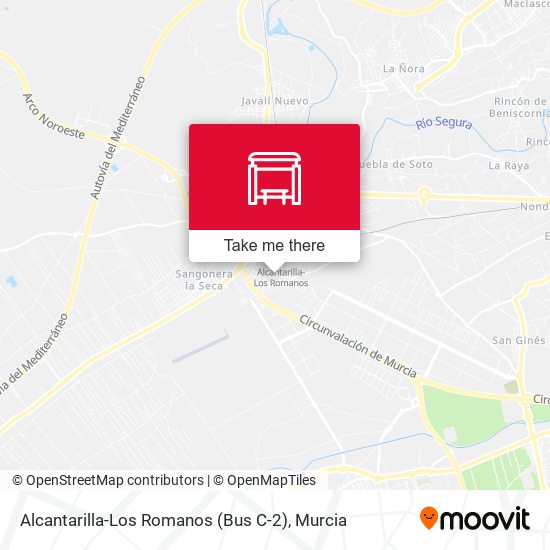 mapa Alcantarilla-Los Romanos (Bus C-2)