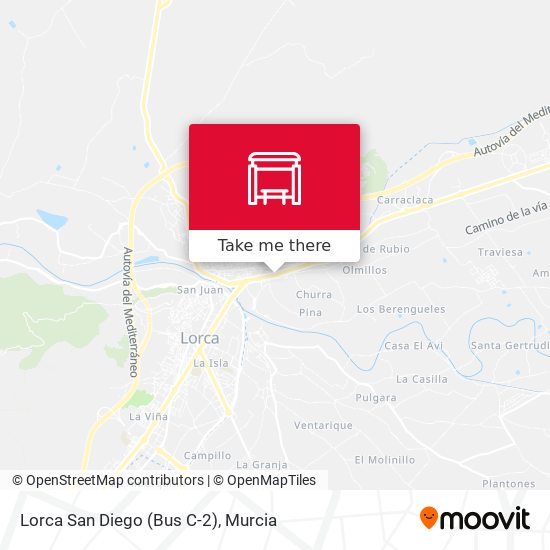mapa Lorca San Diego (Bus C-2)