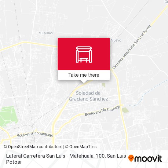 Mapa de Lateral Carretera San Luis - Matehuala, 100