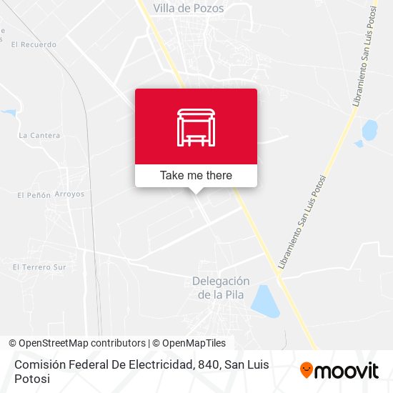 Comisión Federal De Electricidad, 840 map