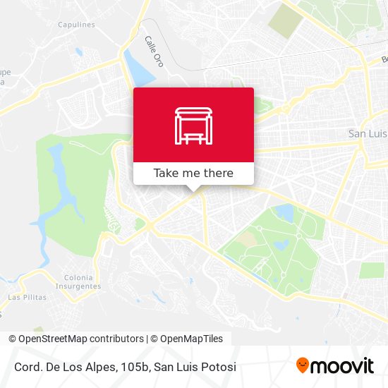 Cord. De Los Alpes, 105b map